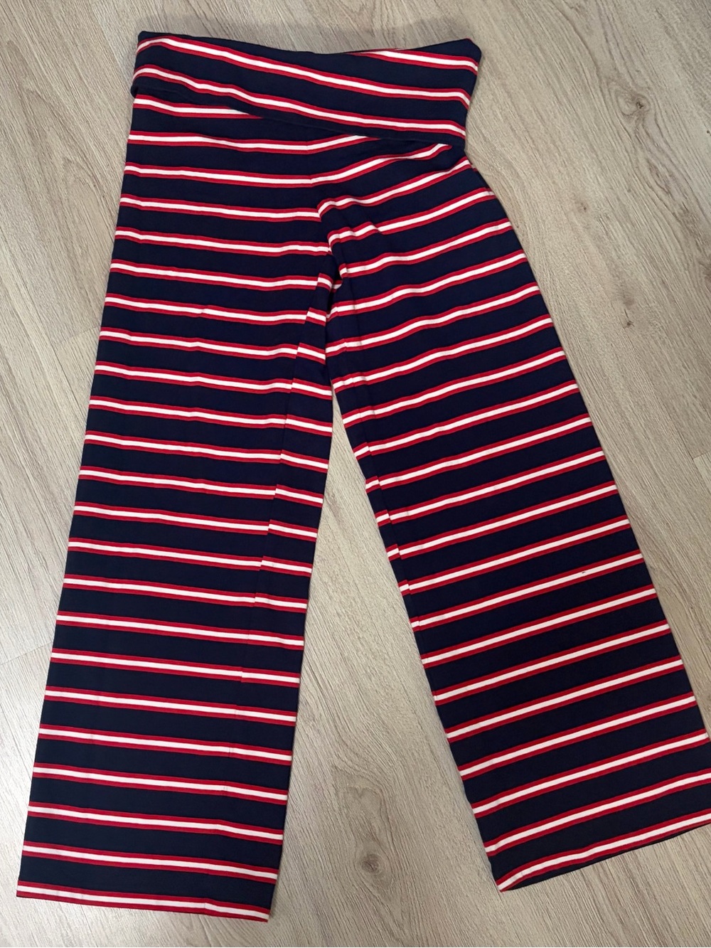 wild fable Navy & Red Striped Wide-Leg Pants
